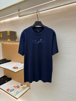 FENDI T-shirts & Vests Cotton (Navy Blue) XS-L A3020260613047589