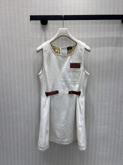 FENDI T-shirts & Vests Cotton (White-Brown) S-L B55202606010042119