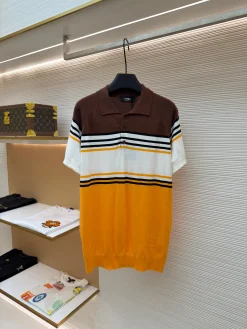 FENDI T-shirts & Vests Knit (Brown-White-Black-Orange) S-XL B25202606130532109