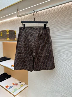 Alternative view of FENDI Trousers & Shorts Polyester (Brown-Black) 46-52 A9020260613035499