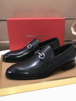 Alternative view of FERRAGAMO Flats & Loafers Leather (Black) EU38-45 B50202606031007119