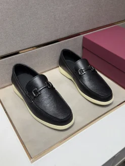 Alternative view of FERRAGAMO Flats & Loafers Leather (Black-White) EU38-44 B70202606030994119