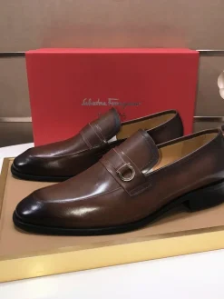 Alternative view of FERRAGAMO Flats & Loafers Leather (Brown-Black) EU38-45 B50202606031010119