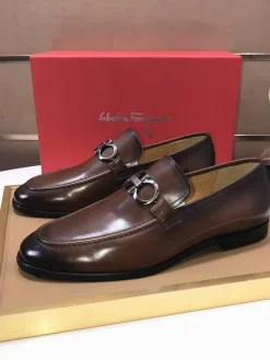Alternative view of FERRAGAMO Flats & Loafers Leather (Brown) EU38-45 B50202606031009119