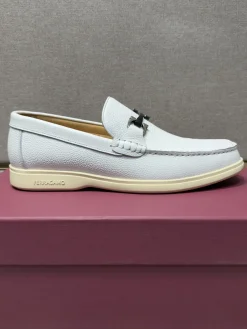 FERRAGAMO Flats & Loafers Leather (White-Grey-Black) EU38-44 B70202606030995119