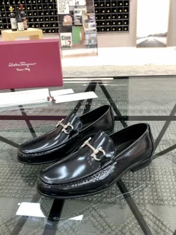 Alternative view of FERRAGAMO Flats & Loafers Patent Leather (Black-Silver) EU38-45 E90202606033184209