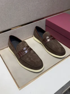 Alternative view of FERRAGAMO Flats & Loafers Suede-Leather (Brown-White) EU38-44 B70202606031024119