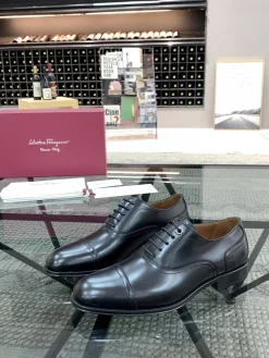 FERRAGAMO Formal Shoes Leather (Black) EU38-45 E90202606033194209
