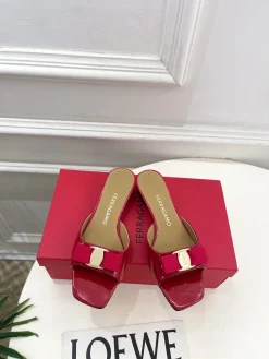 Alternative view of FERRAGAMO Slides & Slippers Patent Leather (Red) EU35-39 B60202606031032119