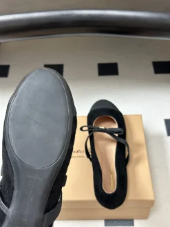 Alternative view of GIANVITO ROSSI Flats & Loafers Suede-Fabric (Black) EU35-39 B40202606031044109
