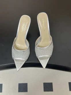 Alternative view of GIANVITO ROSSI Sandals & Mules Leather (Silver) EU35-39 B70202606031053119