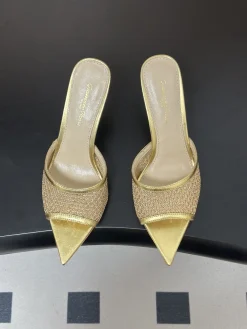 Alternative view of GIANVITO ROSSI Sandals & Mules Leather-Textile (Gold) EU35-39 B70202606031052119