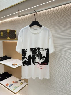 GIVENCHY T-shirts & Vests Cotton (White-Black-Red) S-XL A1520260613007179
