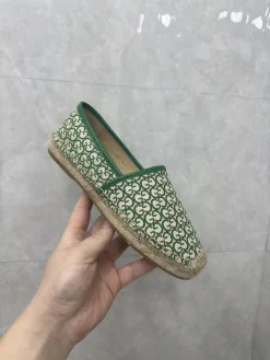 GUCCI Boat Shoes & Espadrilles Canvas (Green-Beige) EU35-41 A6020260603113489