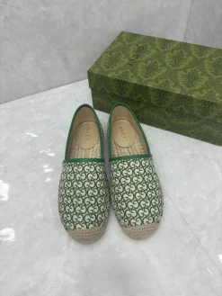 Alternative view of GUCCI Boat Shoes & Espadrilles Canvas (Green-Beige) EU35-41 A6020260603113489
