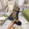 GUCCI Boots & Booties Canvas Leather (Brown-Black) EU35-42 C10202606031141129