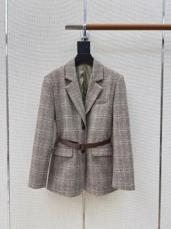 GUCCI Coats & Jackets Wool (Brown-Beige) S-M-L C45202606010735139