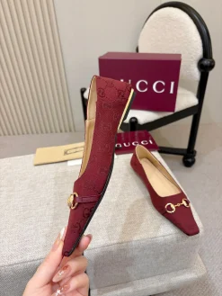 GUCCI Flats & Loafers Canvas (Burgundy) EU35-41 B60202606031147119