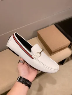 GUCCI Flats & Loafers Leather (White-Red-Black) EU37-47 B0020260603115999