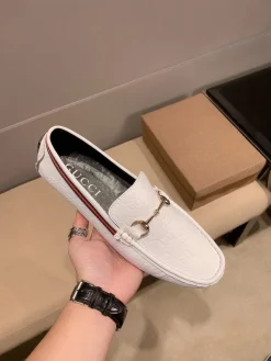 Alternative view of GUCCI Flats & Loafers Leather (White-Red-Black) EU37-47 B0020260603115999