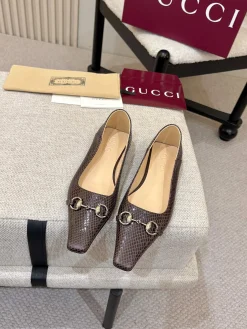 Alternative view of GUCCI Flats & Loafers Snake-effect Leather (Brown) EU35-41 B60202606031160119