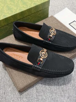 GUCCI Flats & Loafers Suede (Black-Gold-Red-Green) EU37-47 B20202606031162109