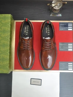 Alternative view of GUCCI Formal Shoes Leather (Brown-Black-Red-Green) EU38-45 B60202606031173119