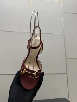 Alternative view of GUCCI Pumps & Heels Canvas (Burgundy) EU35-42 B70202606031182119