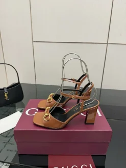 GUCCI Pumps & Heels Leather (Brown-Gold-Black) EU35-42 B70202606031189119