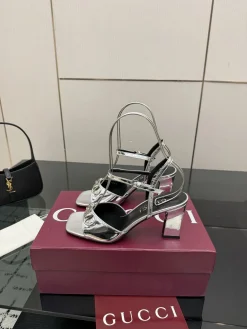 GUCCI Pumps & Heels Leather (Silver-Black) EU35-42 B70202606031191119