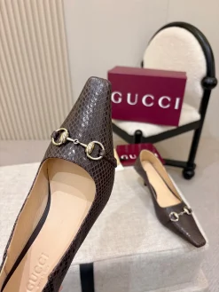 Alternative view of GUCCI Pumps & Heels Python Leather (Brown) EU35-41 B70202606031199119