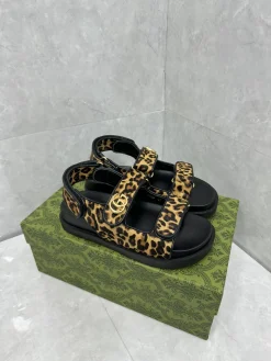 GUCCI Sandals & Mules Calf Hair (Leopard-Black) EU36-42 B50202606031201119