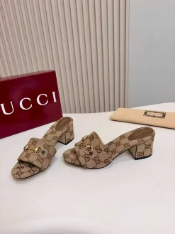 Alternative view of GUCCI Sandals & Mules Canvas (Beige-Brown) EU35-43 A8020260603120399