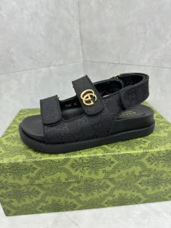 GUCCI Sandals & Mules Canvas (Black-Gold) EU36-42 B40202606031204109