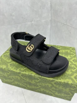 Alternative view of GUCCI Sandals & Mules Canvas (Black-Gold) EU36-42 B40202606031204109