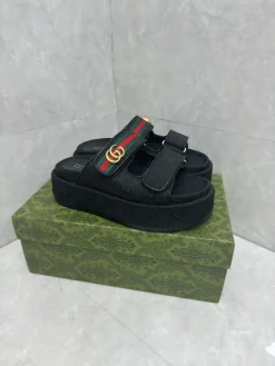 GUCCI Sandals & Mules Canvas (Black-Red-Green-Gold) EU35-44 B10202606033241109