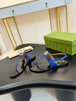 GUCCI Sandals & Mules Canvas (Blue-Red-Gold-Black) EU35-42 A5020260603120889
