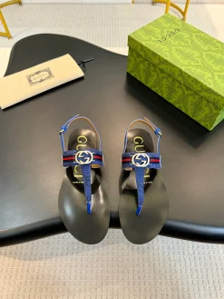 Alternative view of GUCCI Sandals & Mules Canvas (Blue-Red-Gold-Black) EU35-42 A5020260603120889