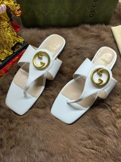 GUCCI Sandals & Mules Leather (Black-White-Brown) EU35-42 A5020260603122189