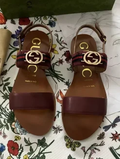 Alternative view of GUCCI Sandals & Mules Leather (Brown-White-Black-Burgundy) EU35-44 A5020260603122289