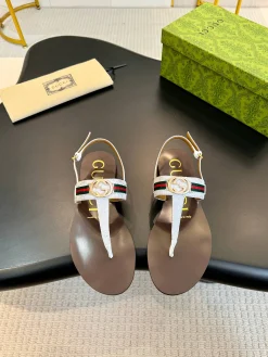 GUCCI Sandals & Mules Leather (White-Brown-Gold-Red-Green) EU35-42 A5020260603121289
