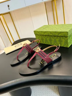 Alternative view of GUCCI Sandals & Mules Rubber (Black-Red-Green-Gold) EU35-42 A5020260603121089