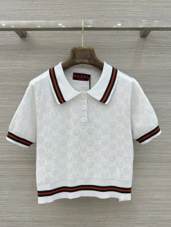 Alternative view of GUCCI Shirts & Polos Cotton (White-Red-Green) ONE SIZE D55202606010843179
