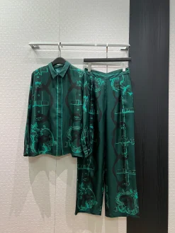 GUCCI Shirts & Polos Silk (Green-Black) S-XL C90202606010036159