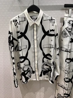Alternative view of GUCCI Shirts & Polos Silk (White-Black) S-XL C90202606010038159