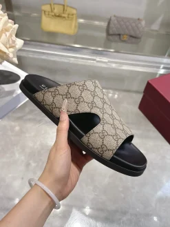 GUCCI Slides & Slippers Canvas (Beige-Brown-Black) EU39-46 B0020260603127699