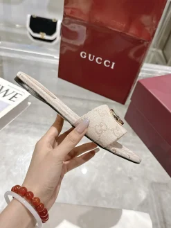 GUCCI Slides & Slippers Canvas (Beige) EU36-42 A7020260603122789