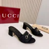 GUCCI Slides & Slippers Canvas (Black-Gold) EU35-43 A8020260603122399