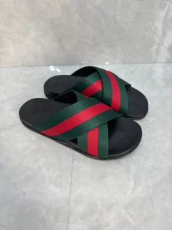 GUCCI Slides & Slippers Canvas (Black-Red-Green) EU36-46 A2020260603123379