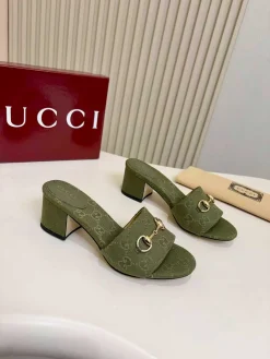 GUCCI Slides & Slippers Canvas (Green) EU35-43 A8020260603123899